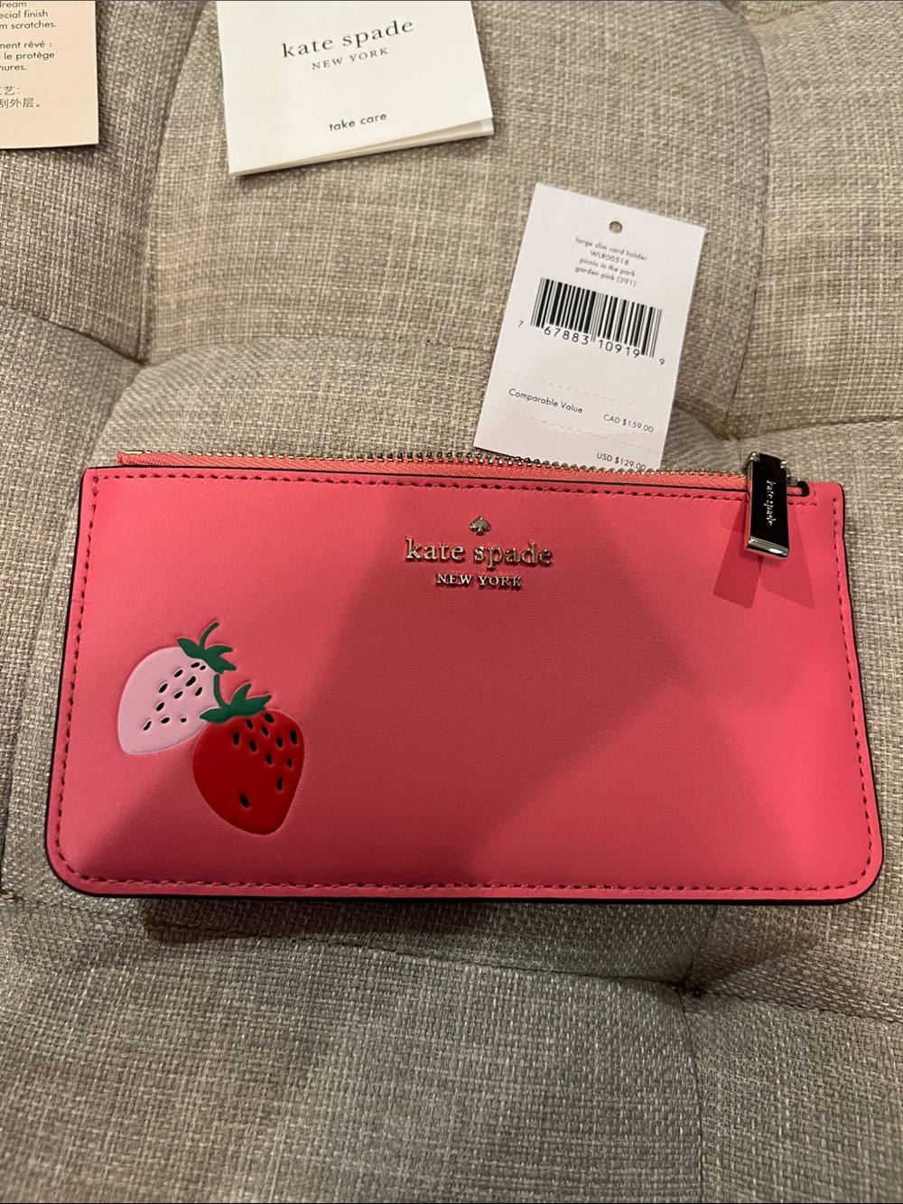 Kate Spade Picnic in the Park slim card holder